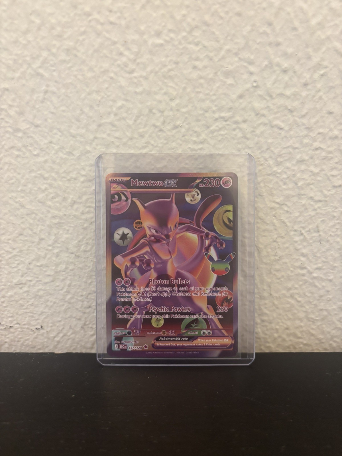 Pokémon TCG 30th Celebration Mewtwo EX  157/128 Futuristic Rare English