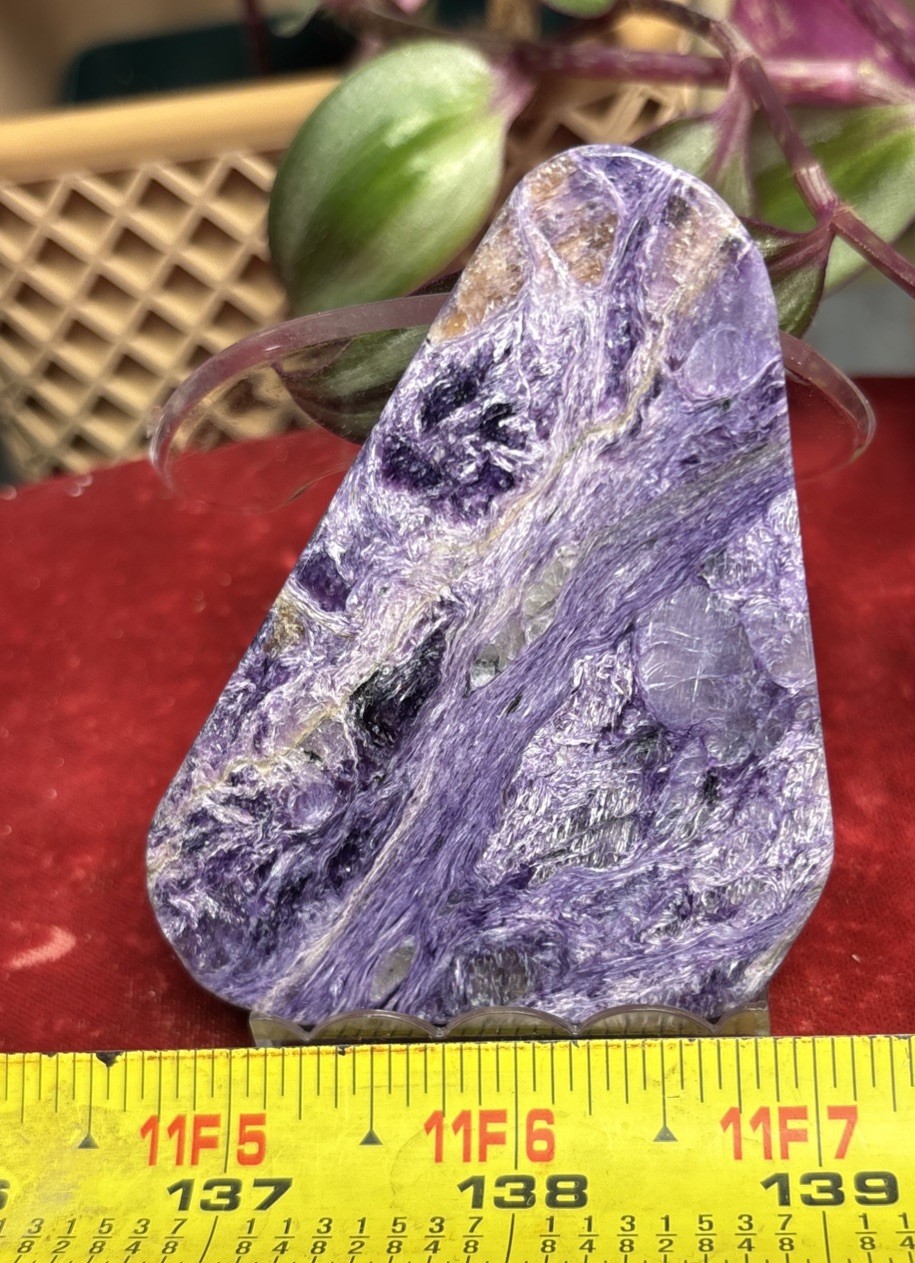 rle CHAROITE SLAB, RUSSIA, GREAT QUALITY 67.32 grams PURPLE 2.6” X 2.2” X.25”