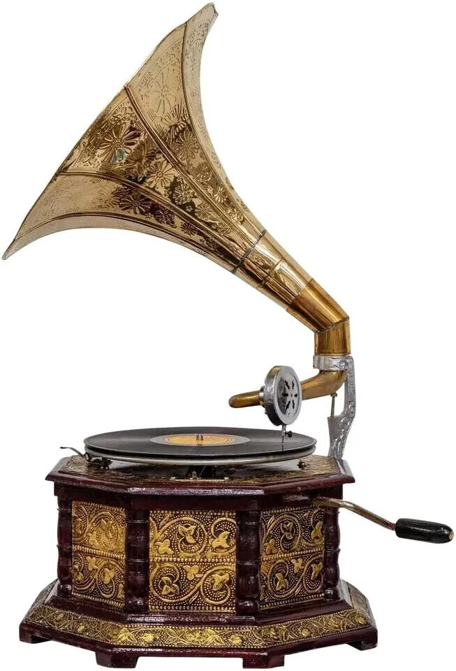 Gramophone Phonograph Record Antique Vintage Player Portable HMV Working 78 Rpm