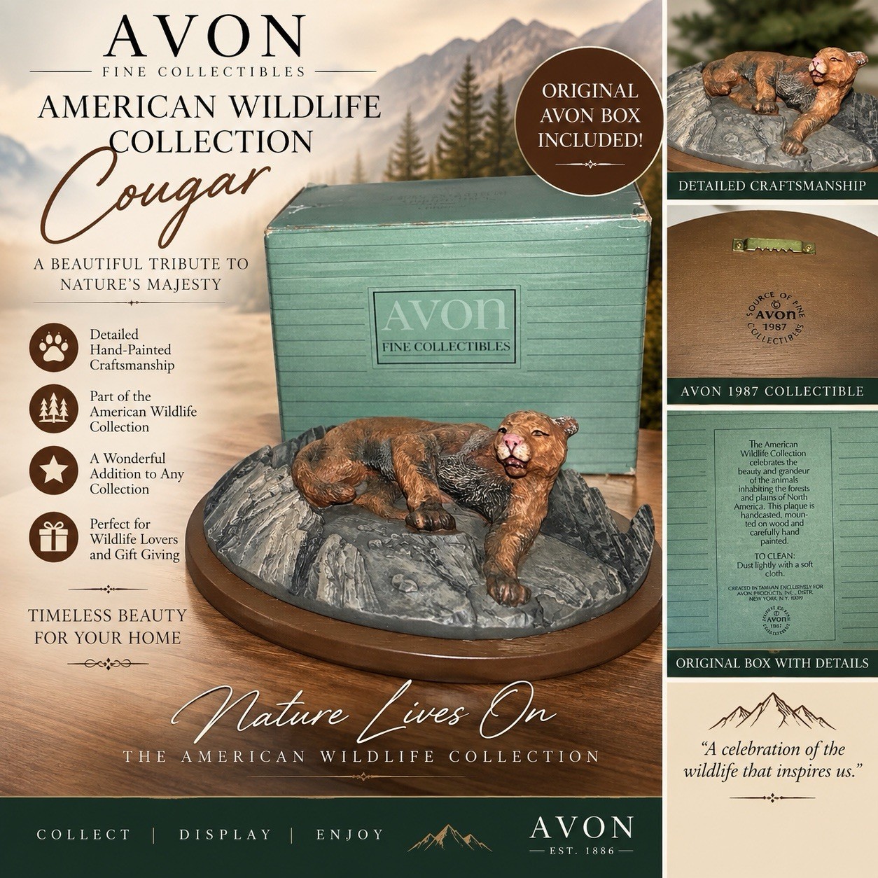 Vintage 1987 Avon American Wildlife Collection 