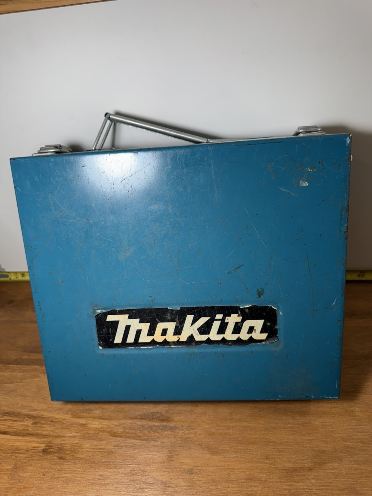 Vintage Makita Blue Metal Tool Box (BOX ONLY) Drill Case 12x10x3