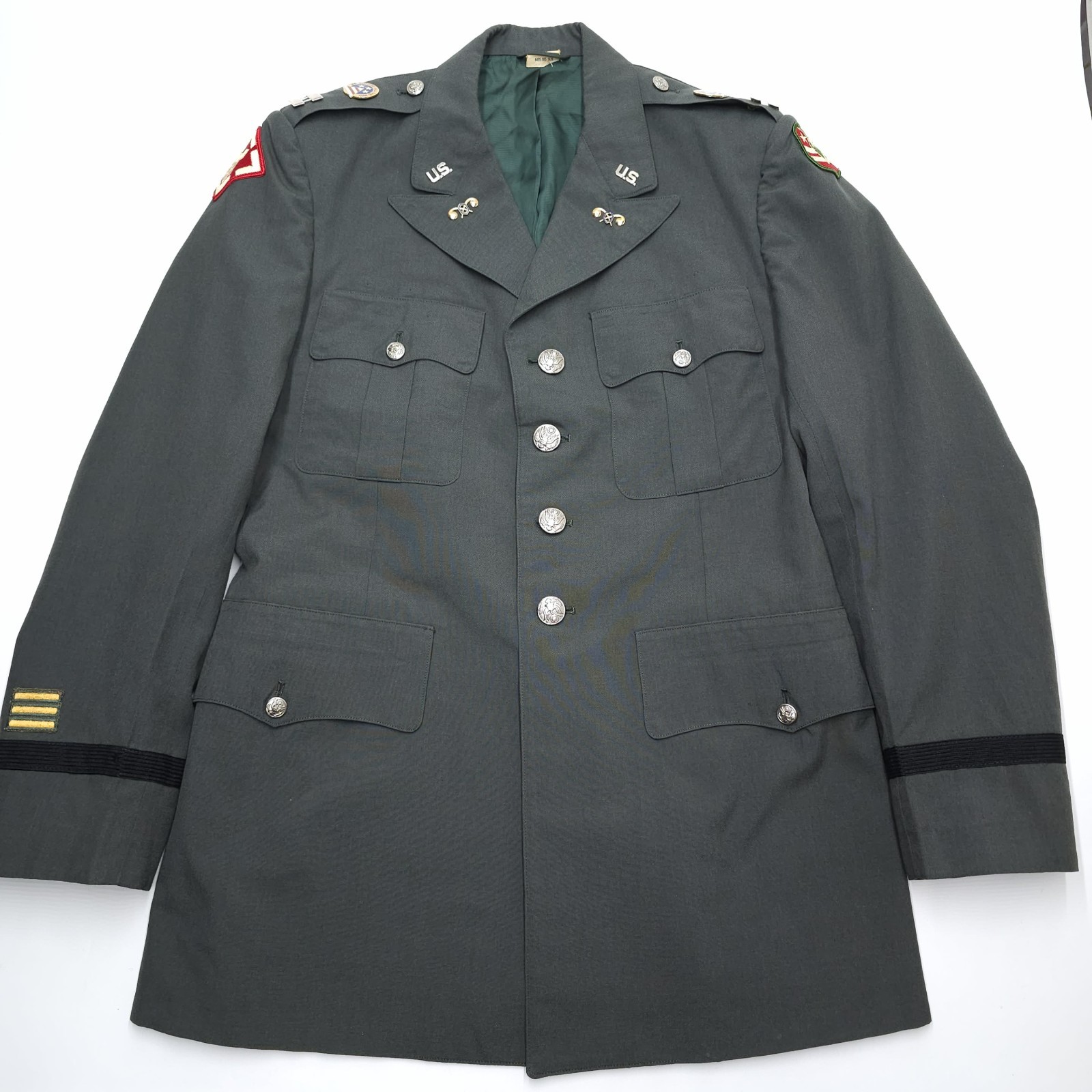 Vintage U.S. Army Uniform Jacket Size 40L 20th Engineer Brigade 124th Reserve 