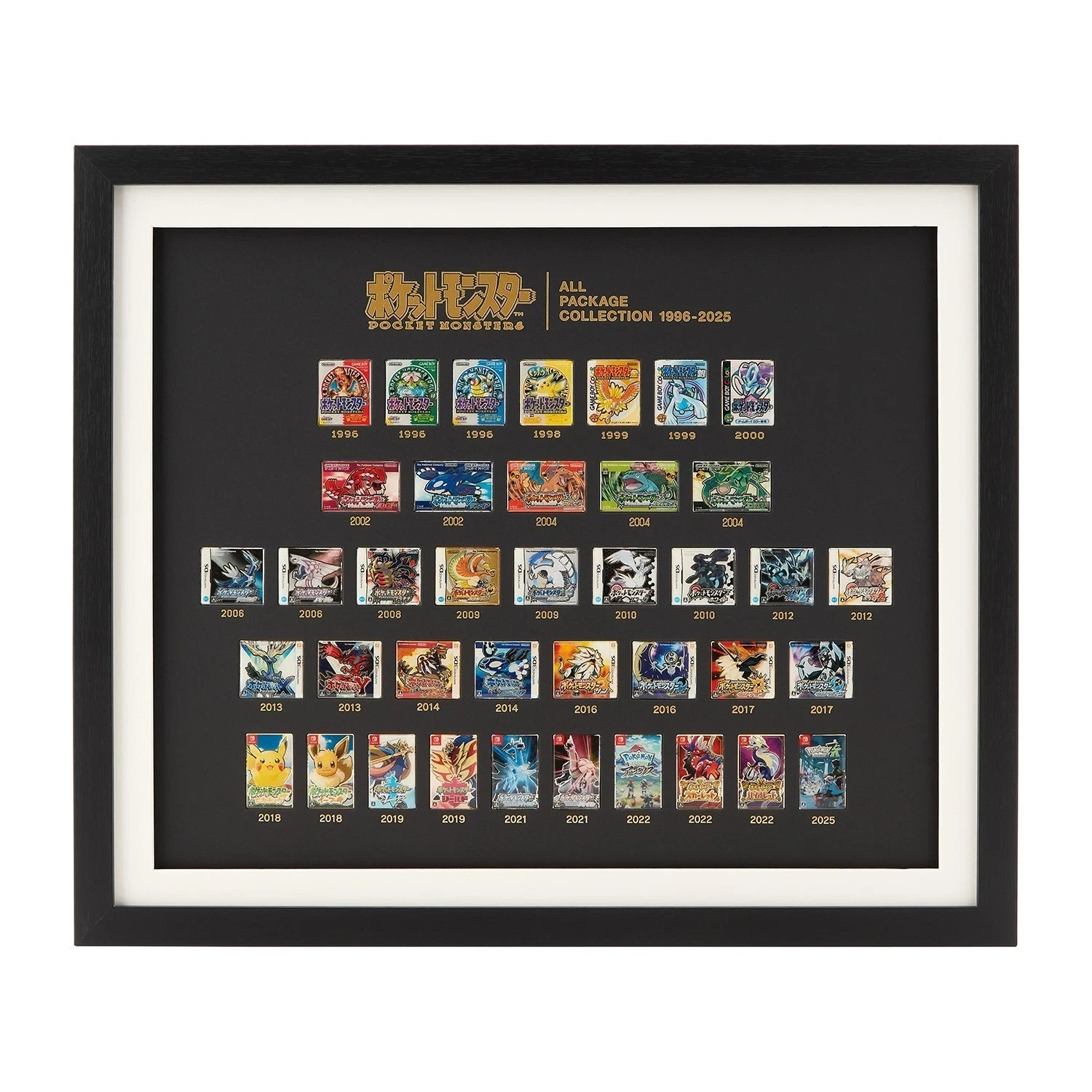 Pokemon Pin Badge All Package Collection 1996-2025 Framed Art Japan Official PSL