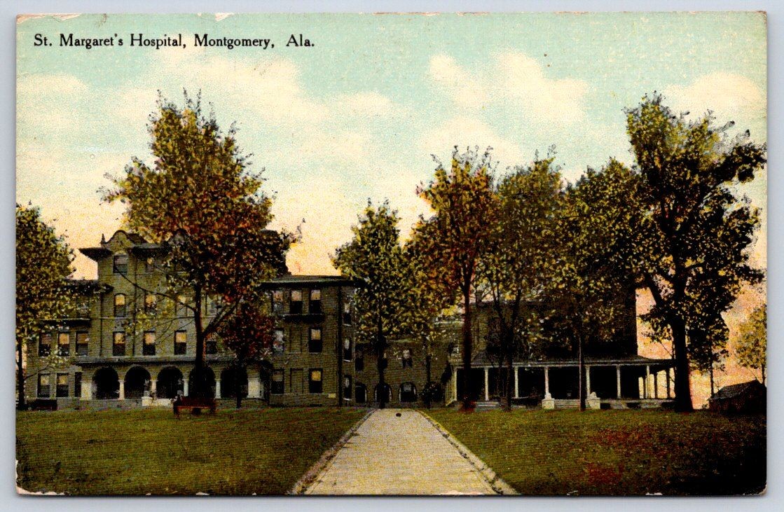 Antique Alabama Postcard MONTGOMERY St. Margarets Hospital 1910
