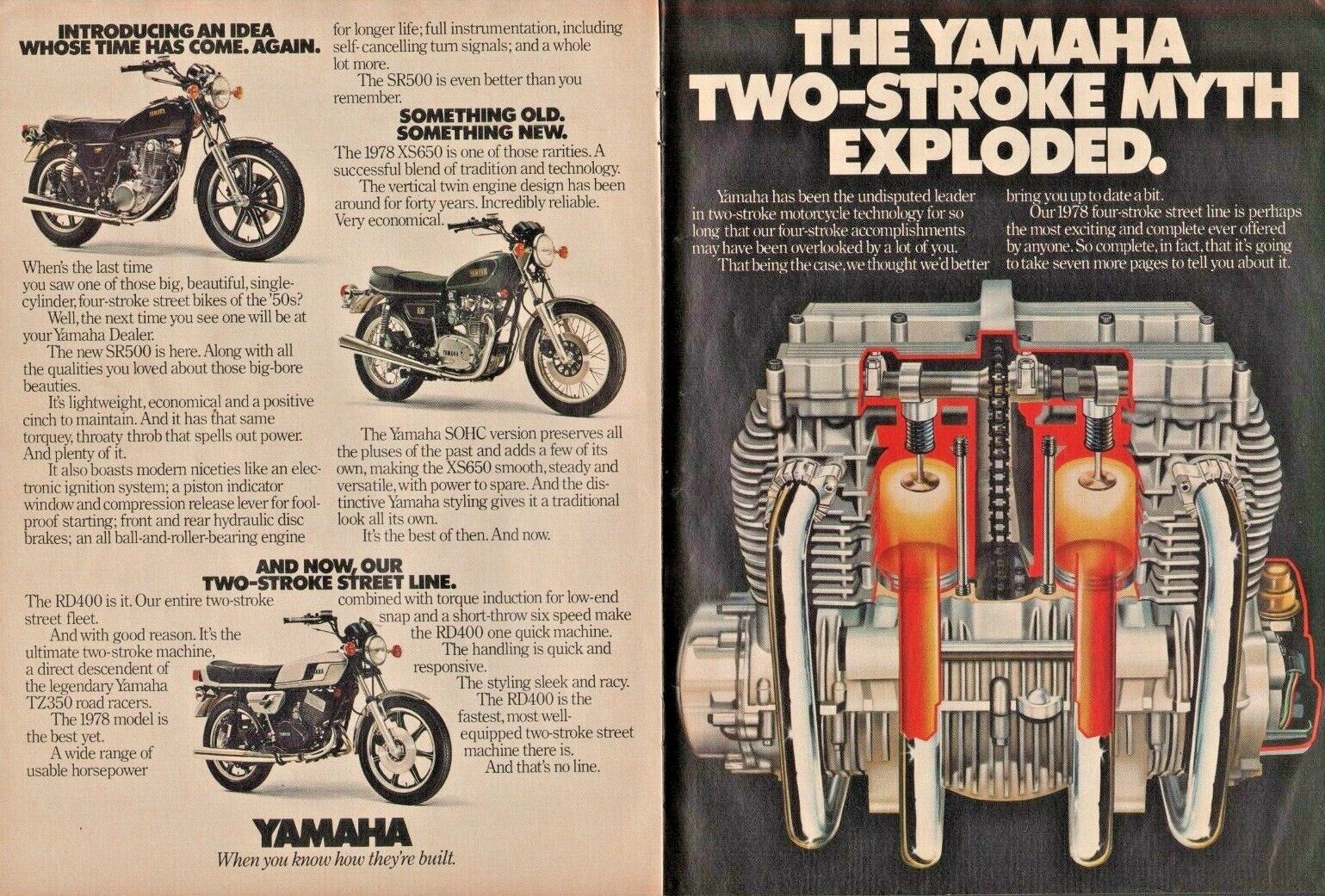 1978 Yamaha XS Eleven, 750 Special, XS750 & More - 8-Page Vintage Motorcycle Ad 