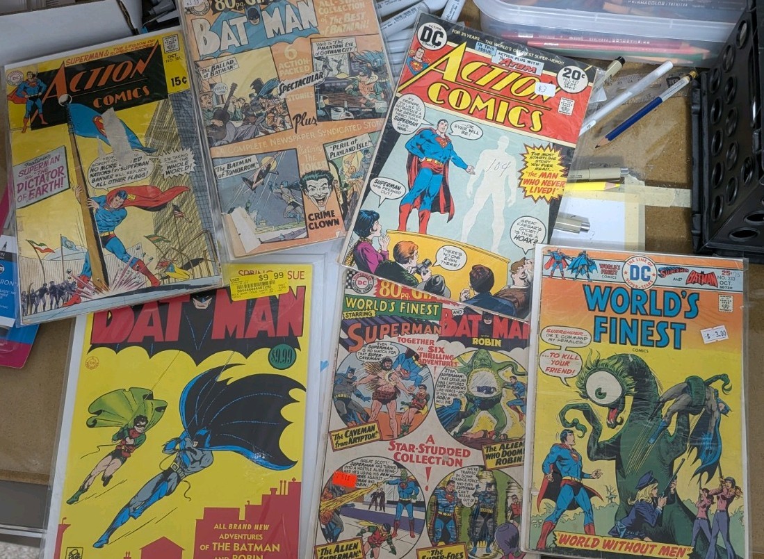 old vintage comic book lot. Superman Batman old vintage comic book lot. Superman Batman