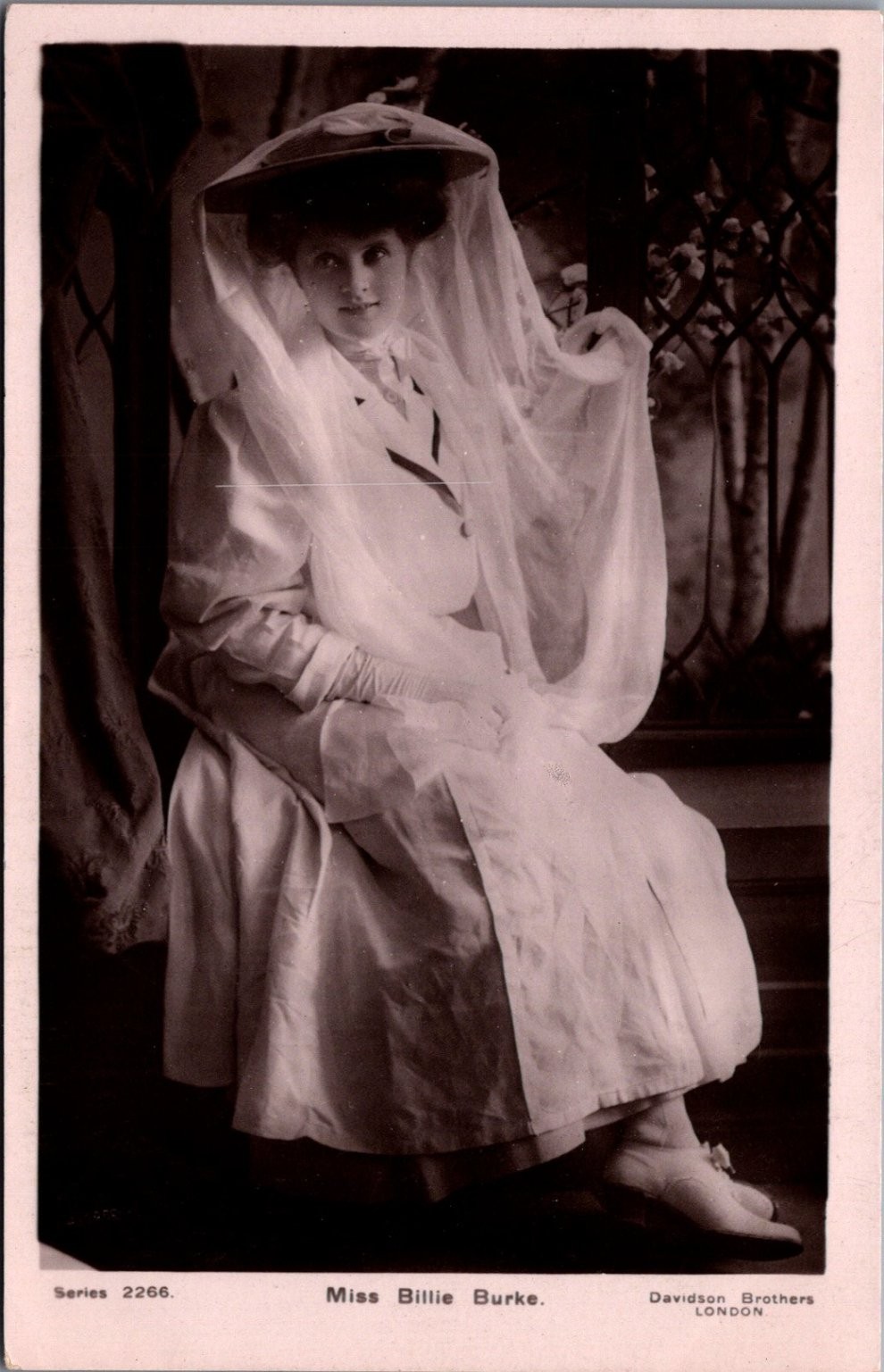 Miss Billie Burke Real Photo Postcard Davidson Bros London Actress RPPC