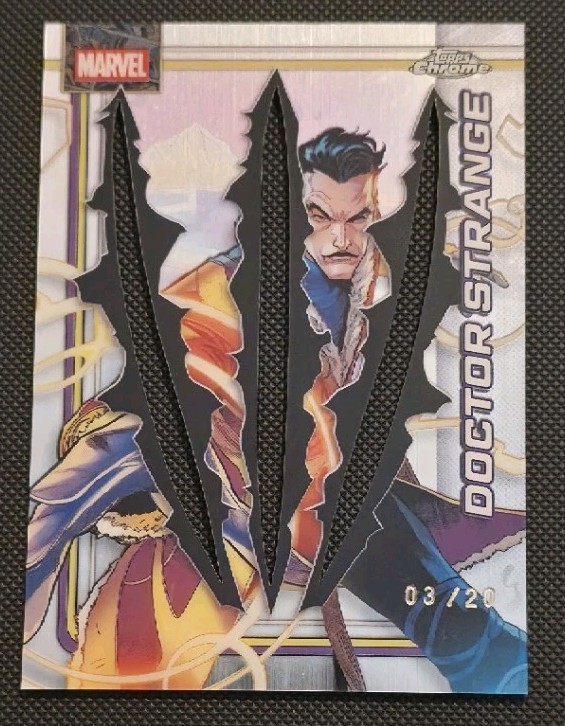​2026 Topps Chrome Marvel Doctor Strange Clawed Chrome Black Refractor /25 #111