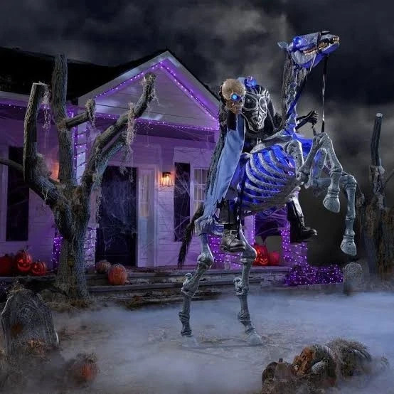 8.5 FT Grave & Bones Giant-Sized Animated LED Knight Frostbane SAMEDAYSHIP