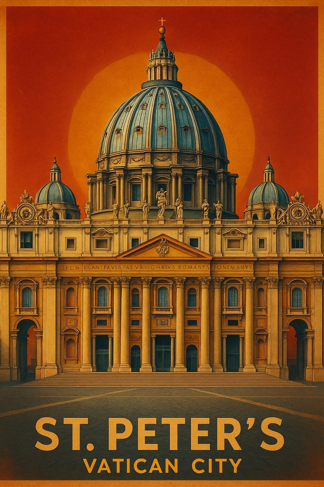 St. Peter\'s Basilica Vatican City Print 16x24” Premium 💎 Art Print 200GSM