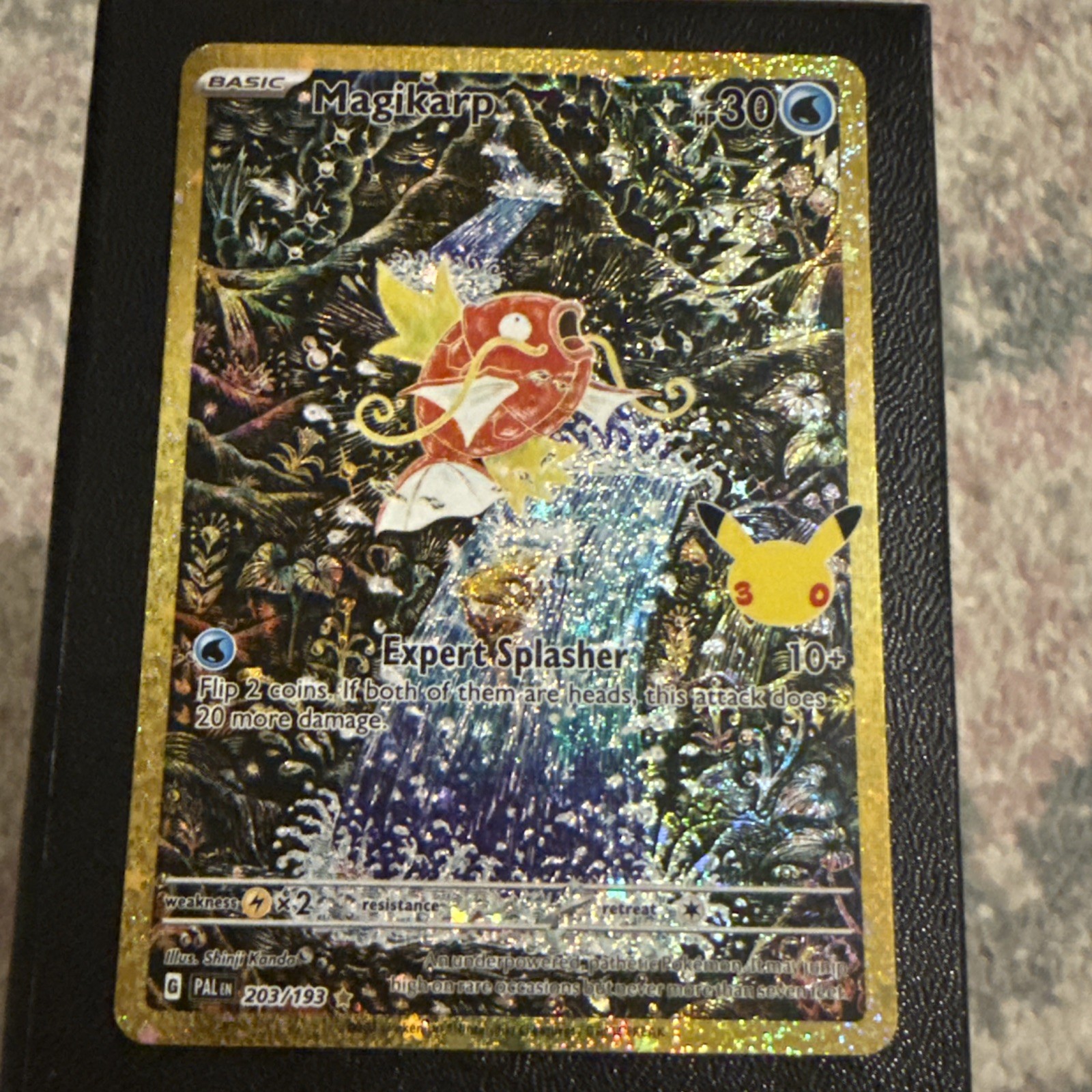 Magikarp 203/193 30th Celebration Illustration Rare Full Art Holo Pokémon TCG