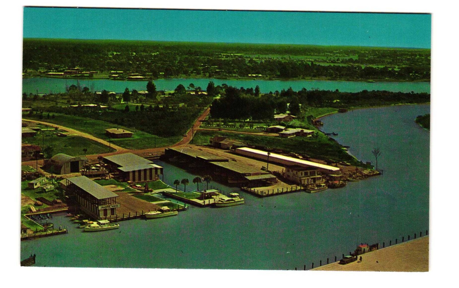 NOKOMIS Marine Ways INC, LORELEI Harbor,  NOKOMIS Florida VTG postcard Unp