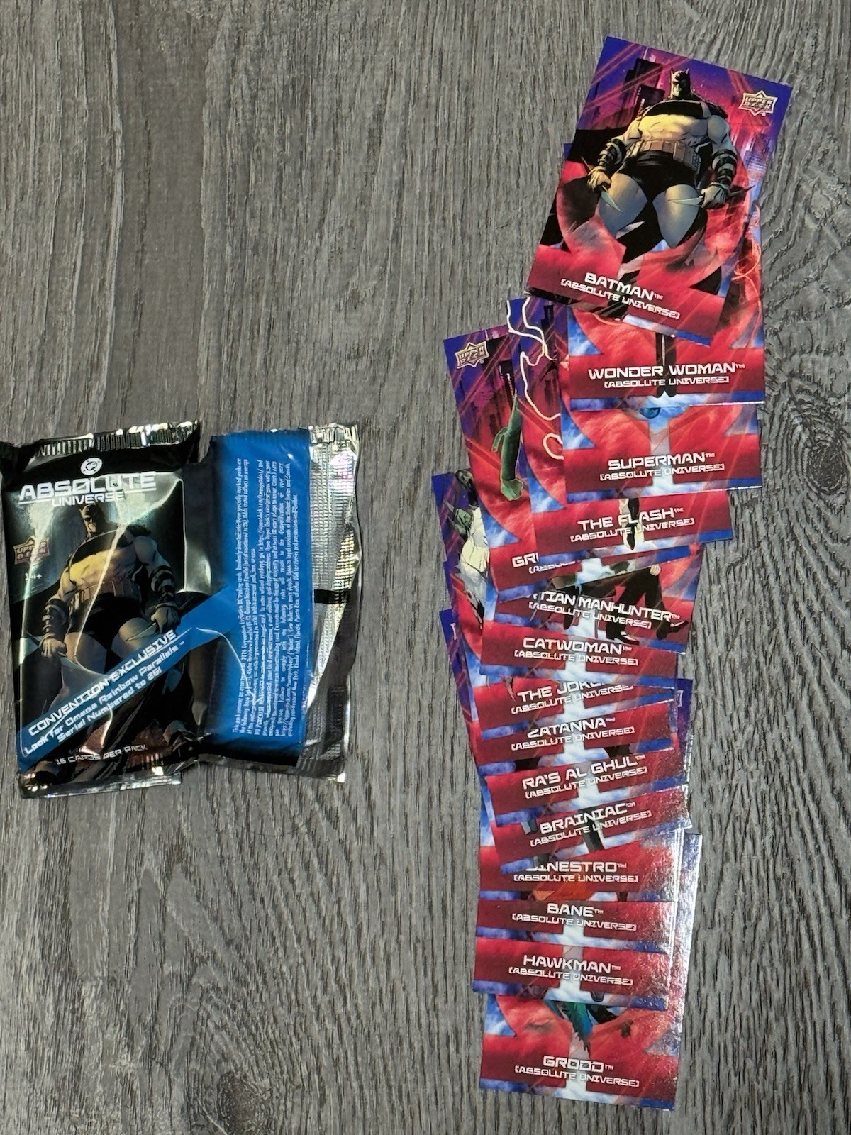 Upper Deck 2026 DC Absolute Universe BASE SET ONLY NO HOLO SDCC Exclusive 