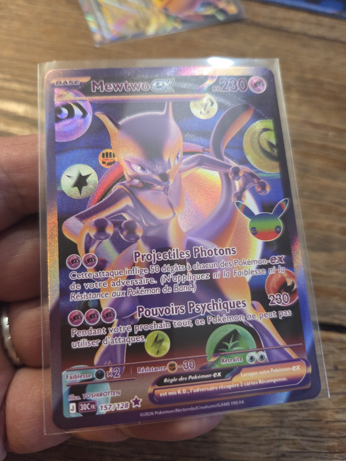 Pokemon Card Mewtwo EX 157/128 - Futurist RARE JCC FR 30 years