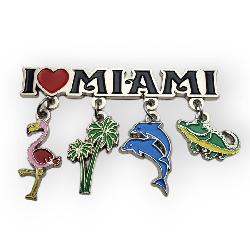 Miami Florida Refrigerator Magnet Travel Souvenir Tourist Gift US States Cities