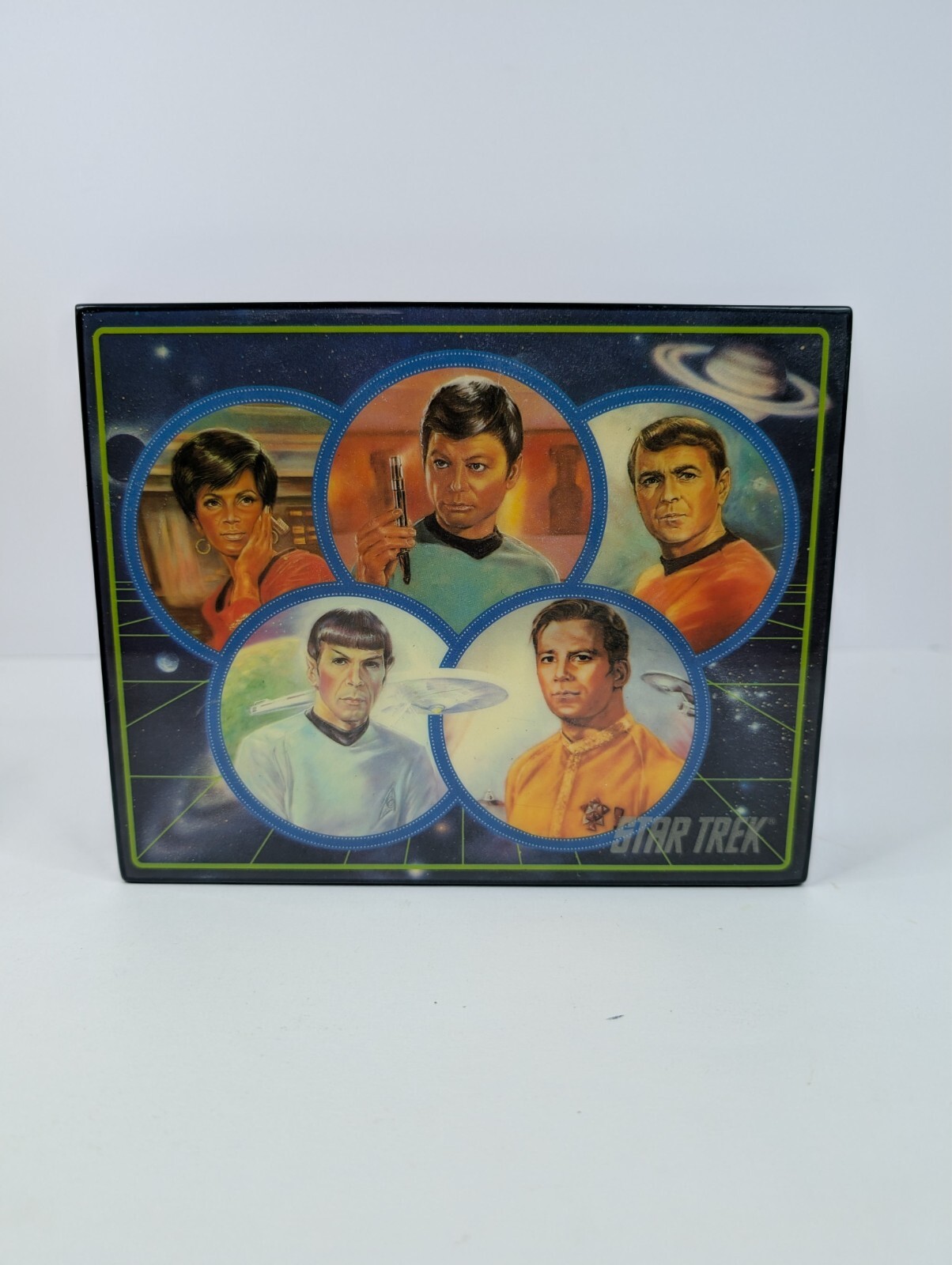 New 1991 Star Trek Crew Music Box Paramount Spock Kirk Collectible WORKS