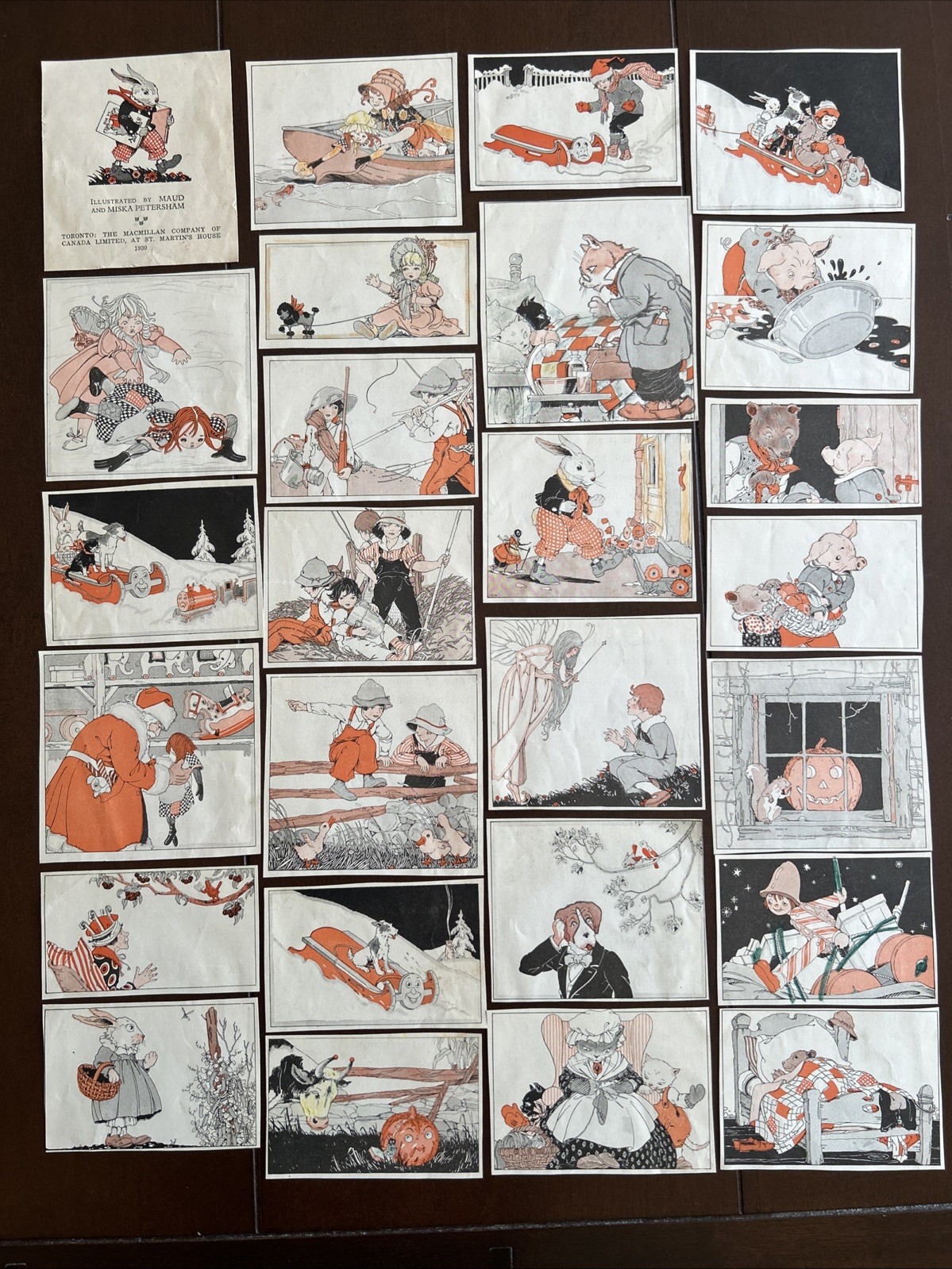Lot of Vintage Ephemera Scrapbook Items 1930 Children’s Story Book Cut-outs