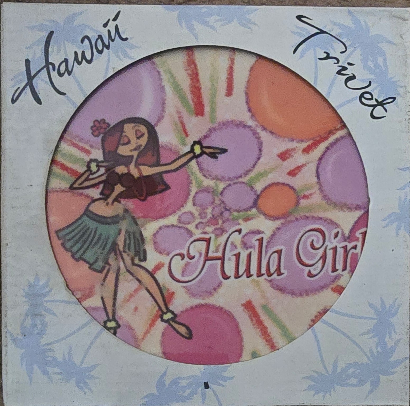 Vintage-Style Hawaii Ceramic Dancing Hula Girl Trivet