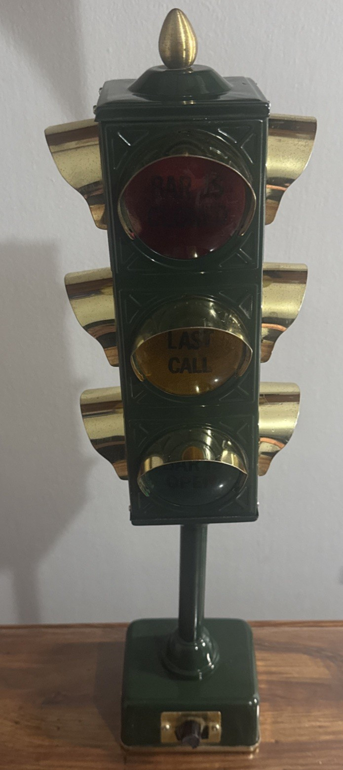 Vintage 1960s B & B Bar Open/Last Call/Closed Traffic Light Signal Lamp WORKS