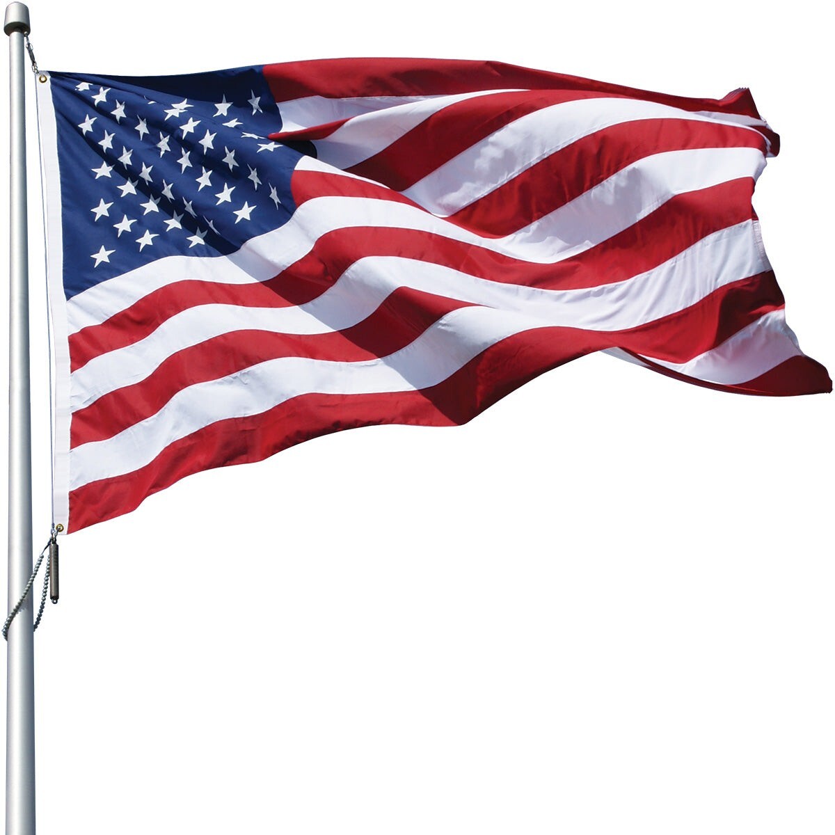 American Flag 5x8' Heavy Duty Polyester - Made in USA - Sewn Stripes Embroidered