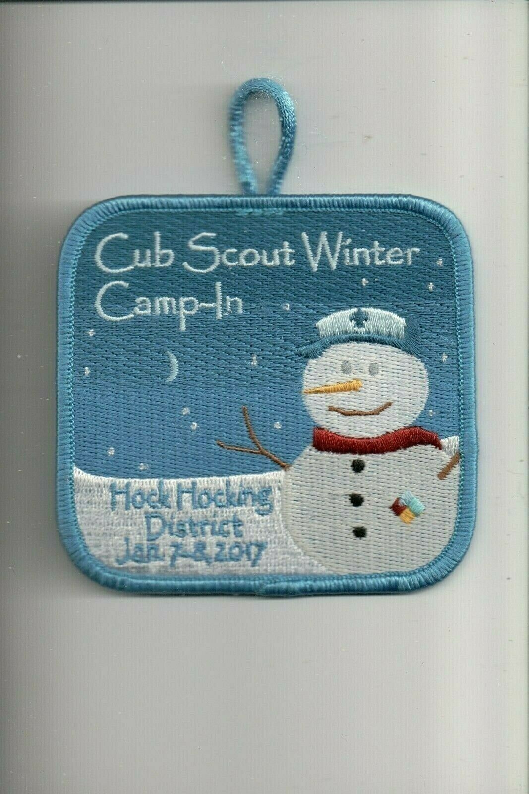 2017 Hock Hocking District Cub Scout Winter Camp-In patch