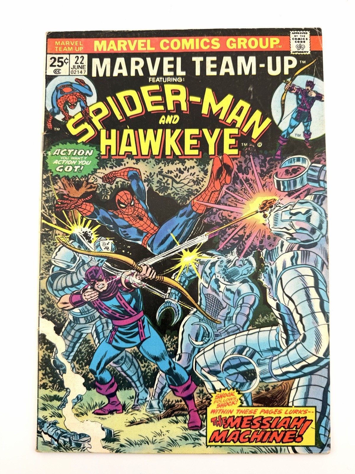 MARVEL TEAM-UP #22 1974 Marvel Comics Spider-Man Hawkeye Bronze Age Comic Book