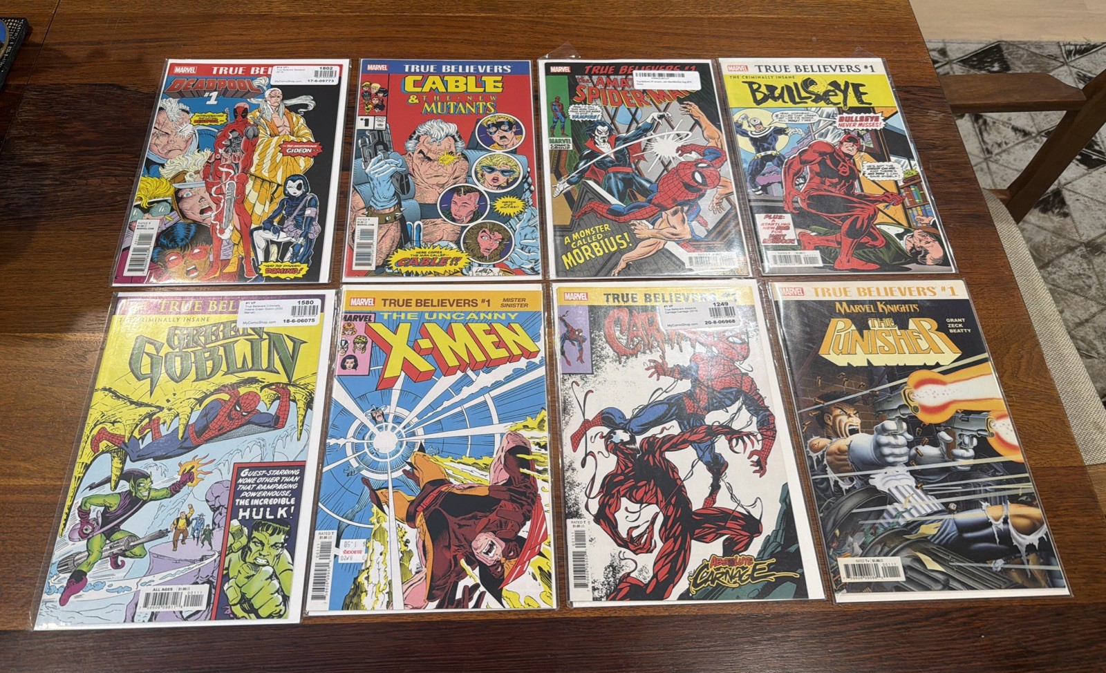 Marvel True Believers First Appearance Lot 8, Spider-Man Wolverine Deadpool