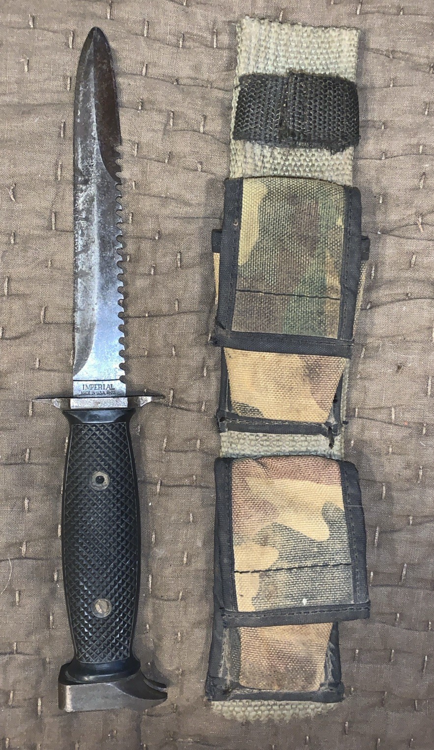 Imperial M7-S Survival Knife with Sheath, no accessories Vintage 