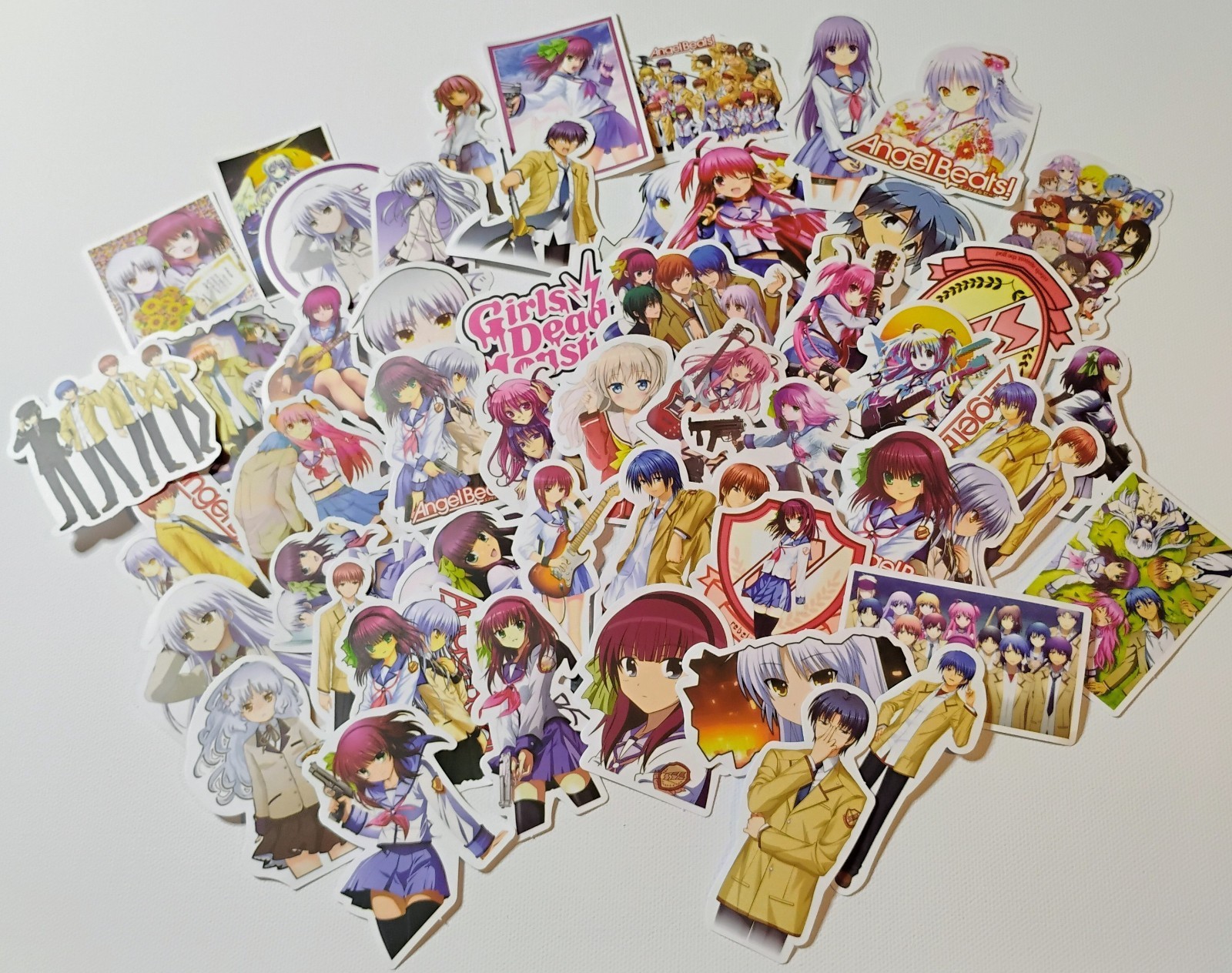 10 PC Custom Angel Beats Character Waterproof Stickers