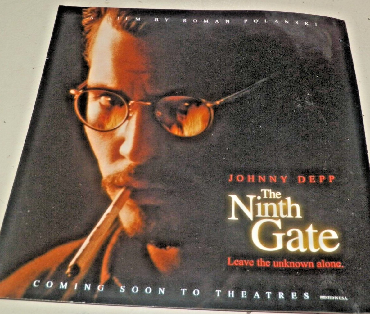 Vintage Horror Advertising Card-The Ninth Gate-Johnny Depp and The Limey