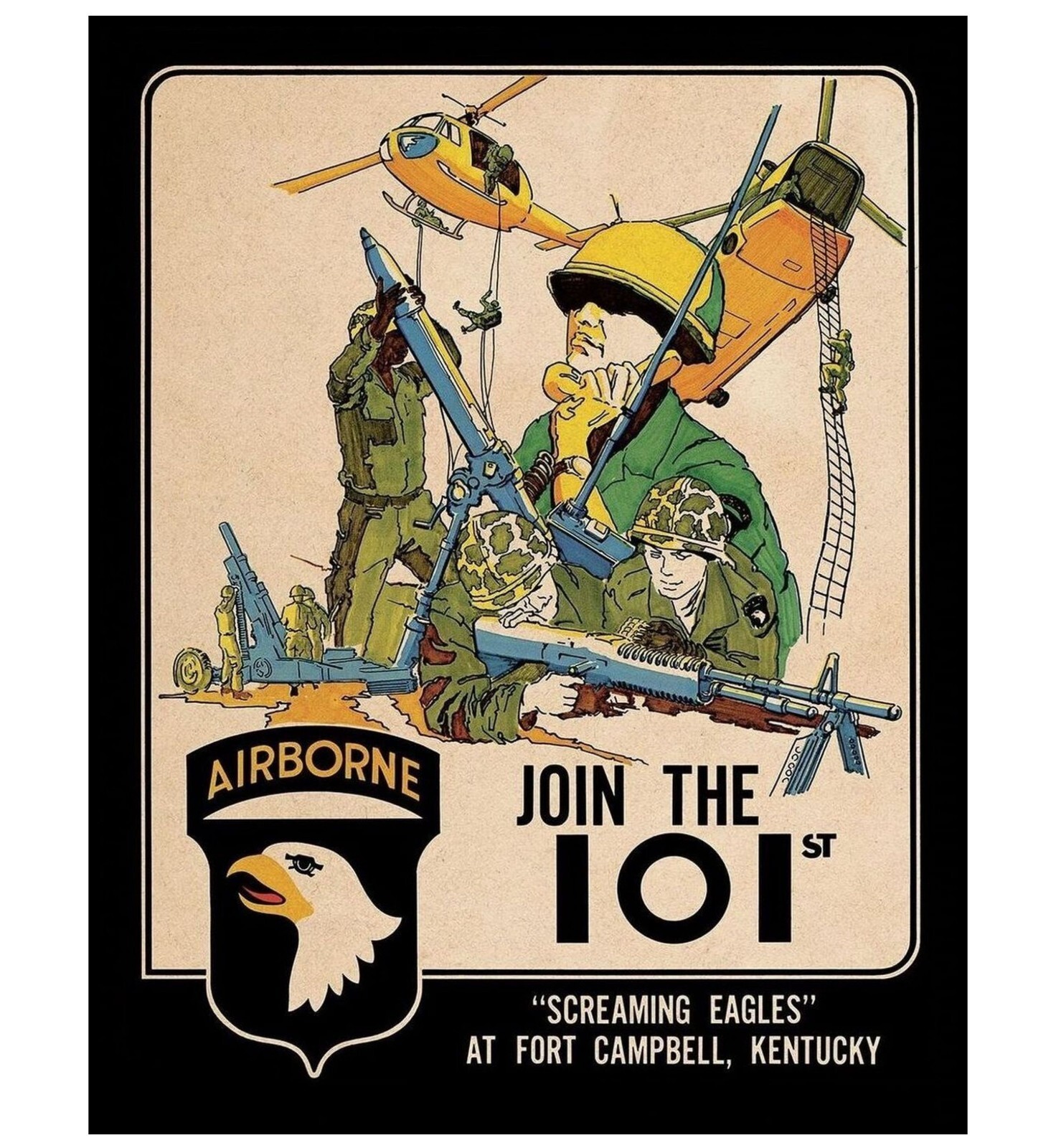11x14 Vietnam War Paratrooper Recruitment Poster PHOTO 101st US Army Airborne