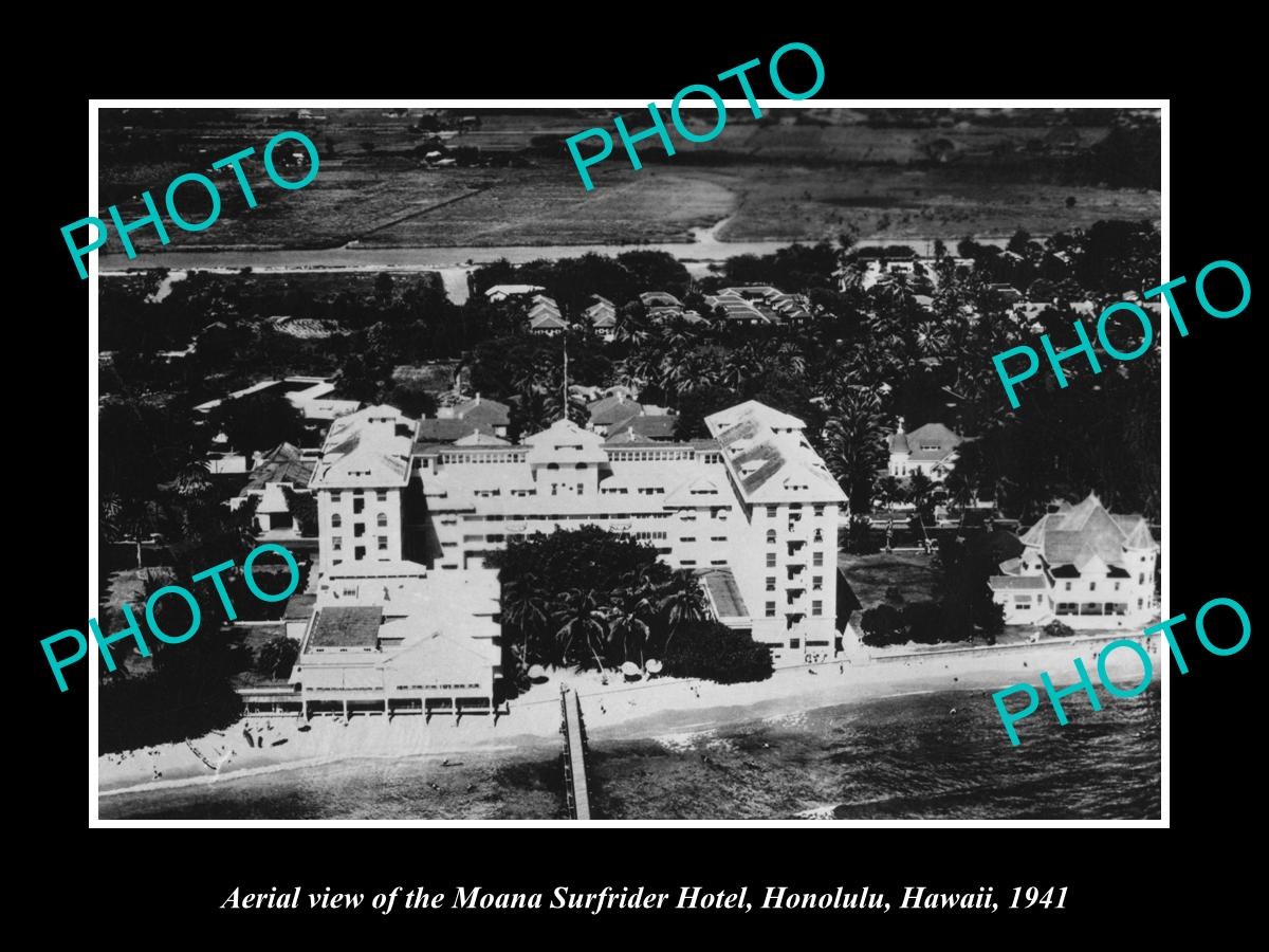 Honolulu Hawaii The Moana Surfrider Hotel c1941 Old Large Historic Photo