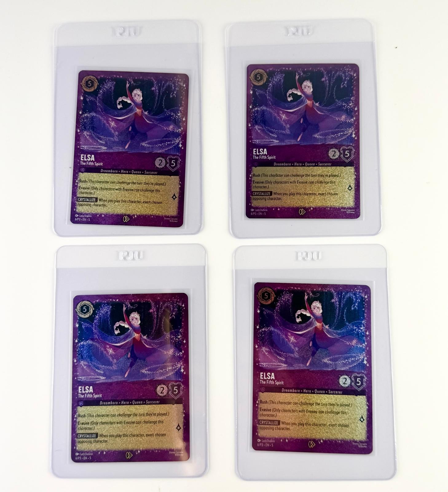 Disney Lorcana Elsa The Fifth Spirit Promo Card #6 lot of four Mint Contion