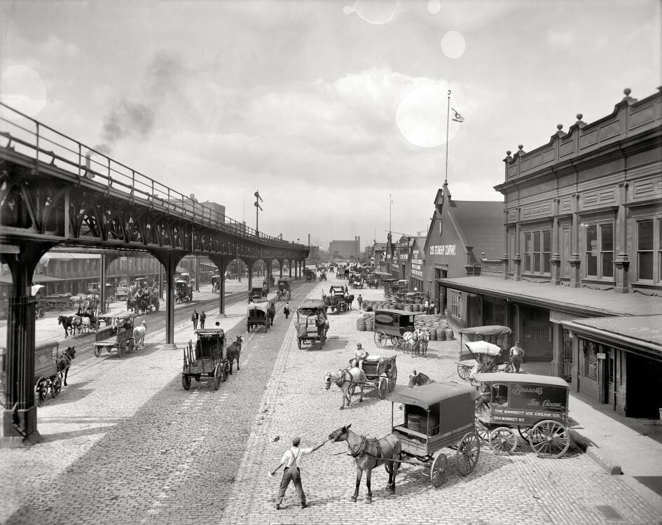 Photo Vintage Old Philly Philadelphia circa 1908. Delaware Avenue