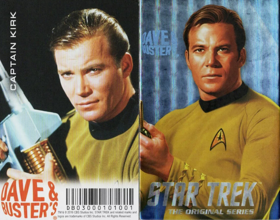 DAVE & AND BUSTER'S - STAR TREK THE ORIGINAL SERIES - COIN PUSHER CARDS