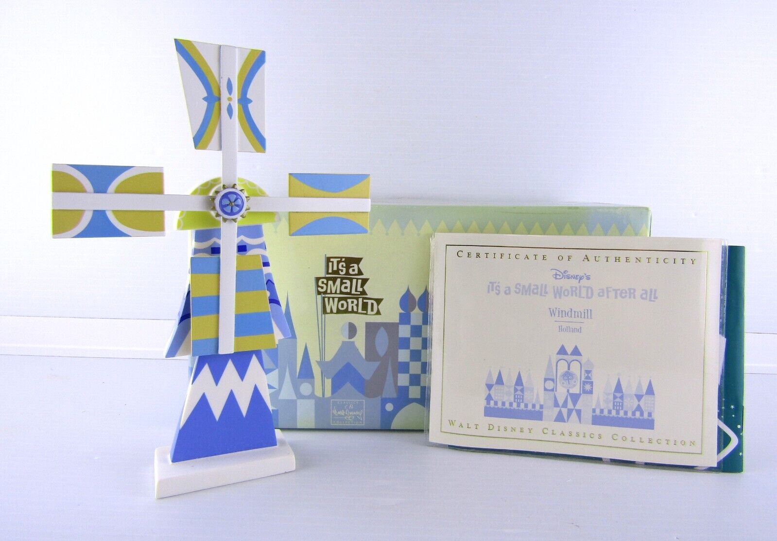 Disney WDCC Small World, Holland Windmill Figurine, w Box and COA