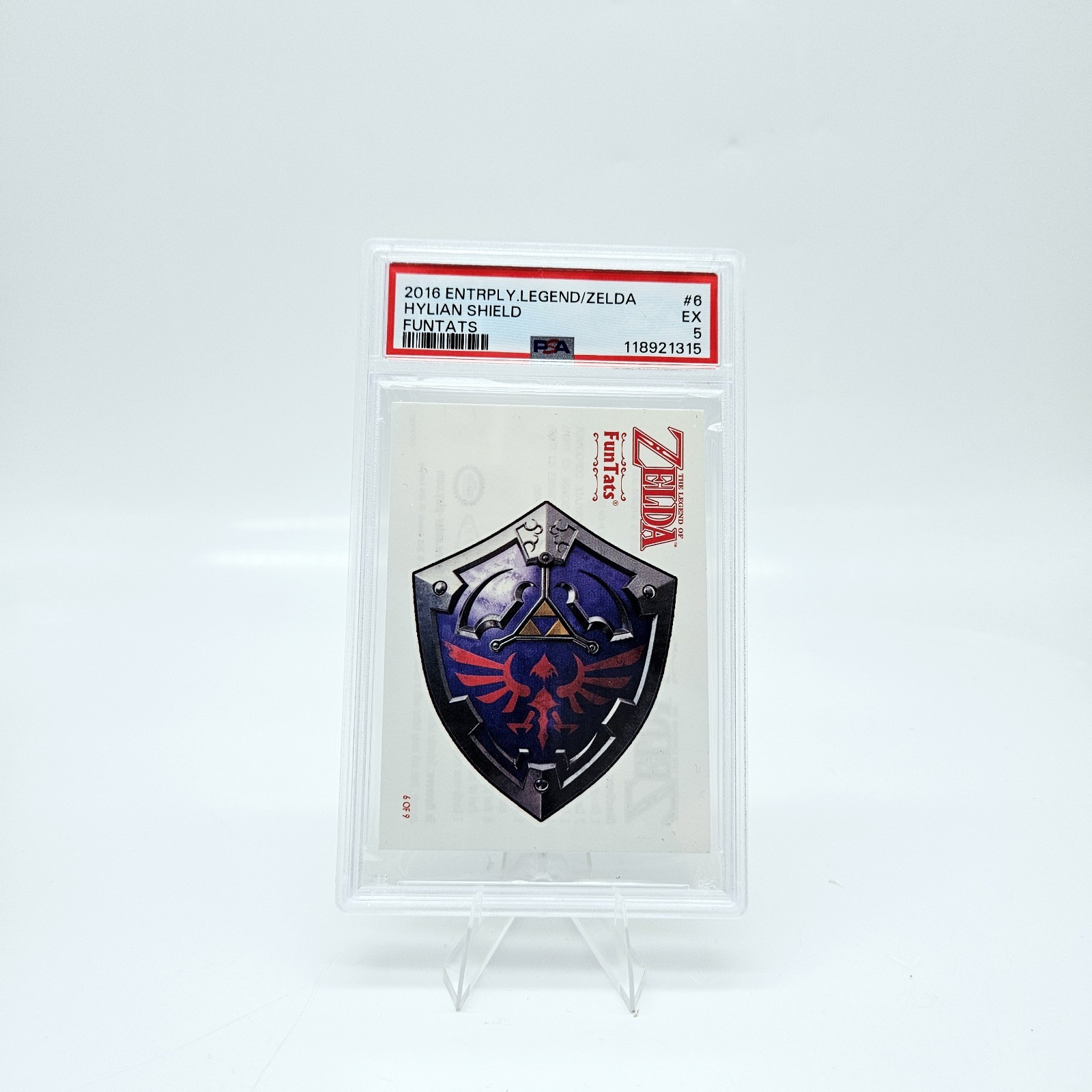 Legend of Zelda Hylian Shield #6 Decals PSA 5 Enterplay 2016