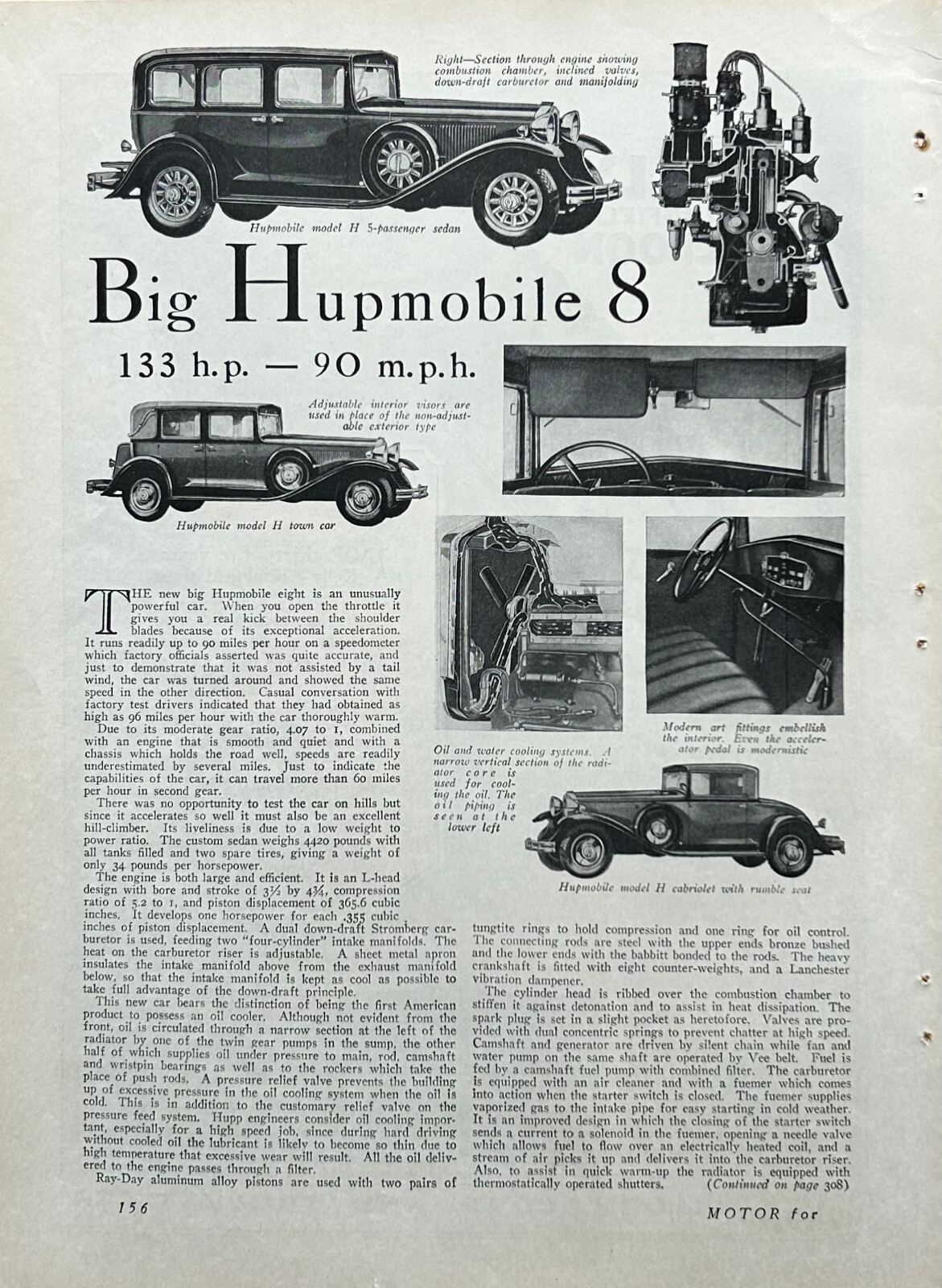 Report 1930 Hupmobile 8 Model H Pics, Specs, Info