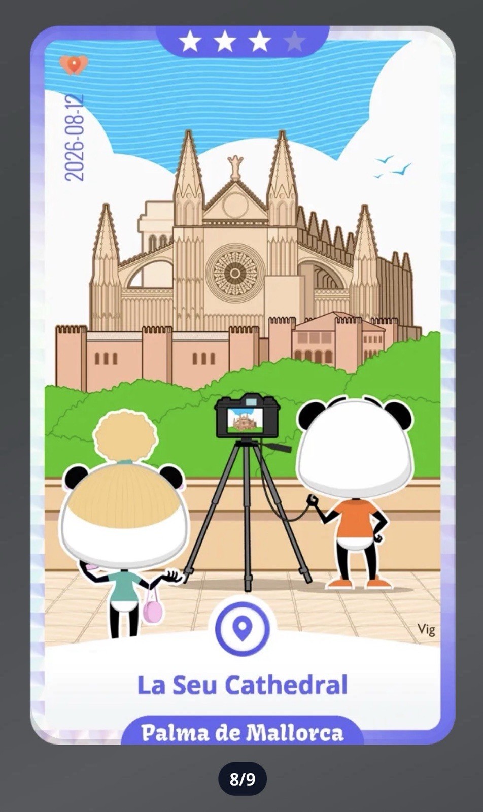WeWard Palma de Mallorca card 8/Carte Palma de Majorque 8/Palma di Maiorca 8