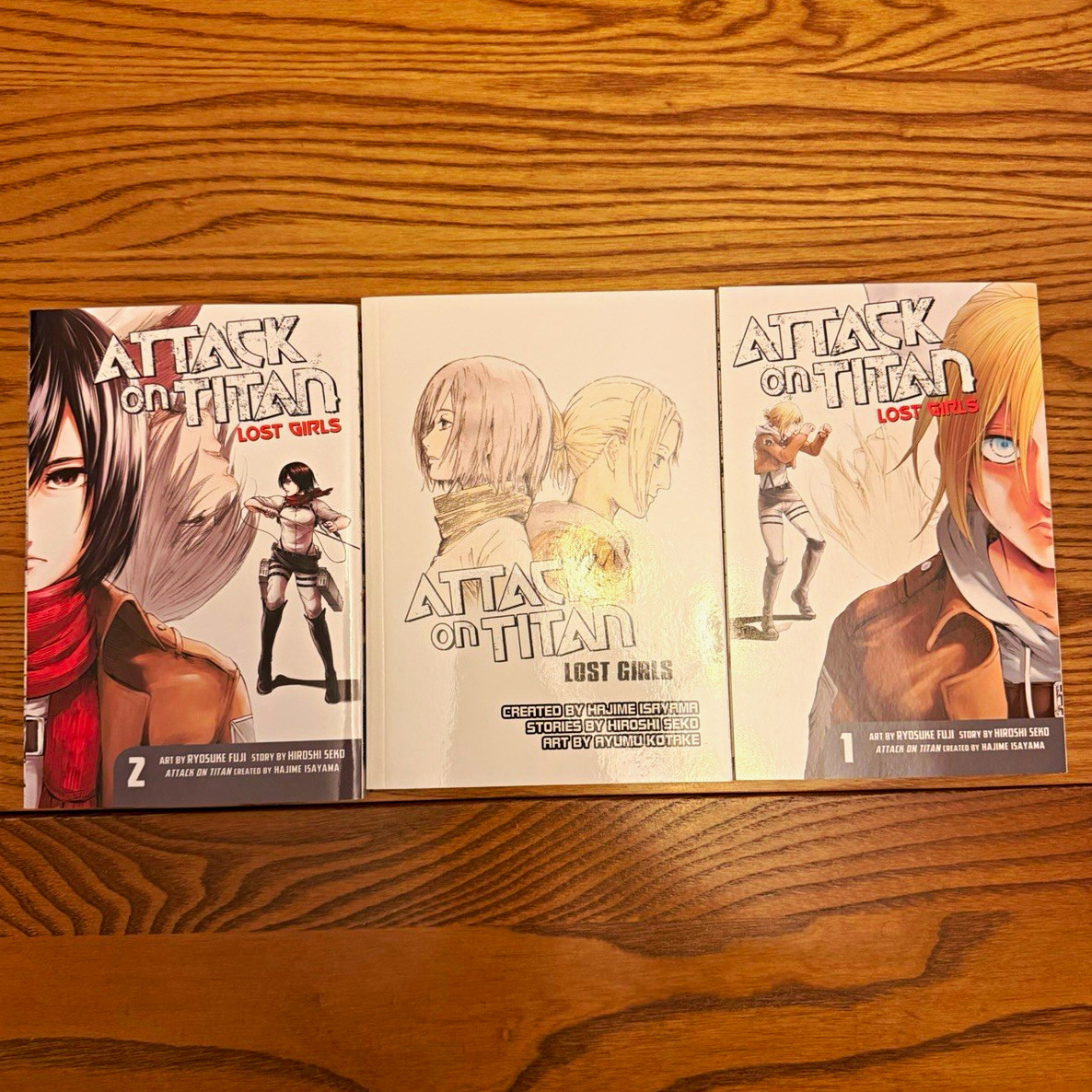 Attack on Titan: Lost Girls Manga Vol. 1-2 + Light Novel, English Black & White