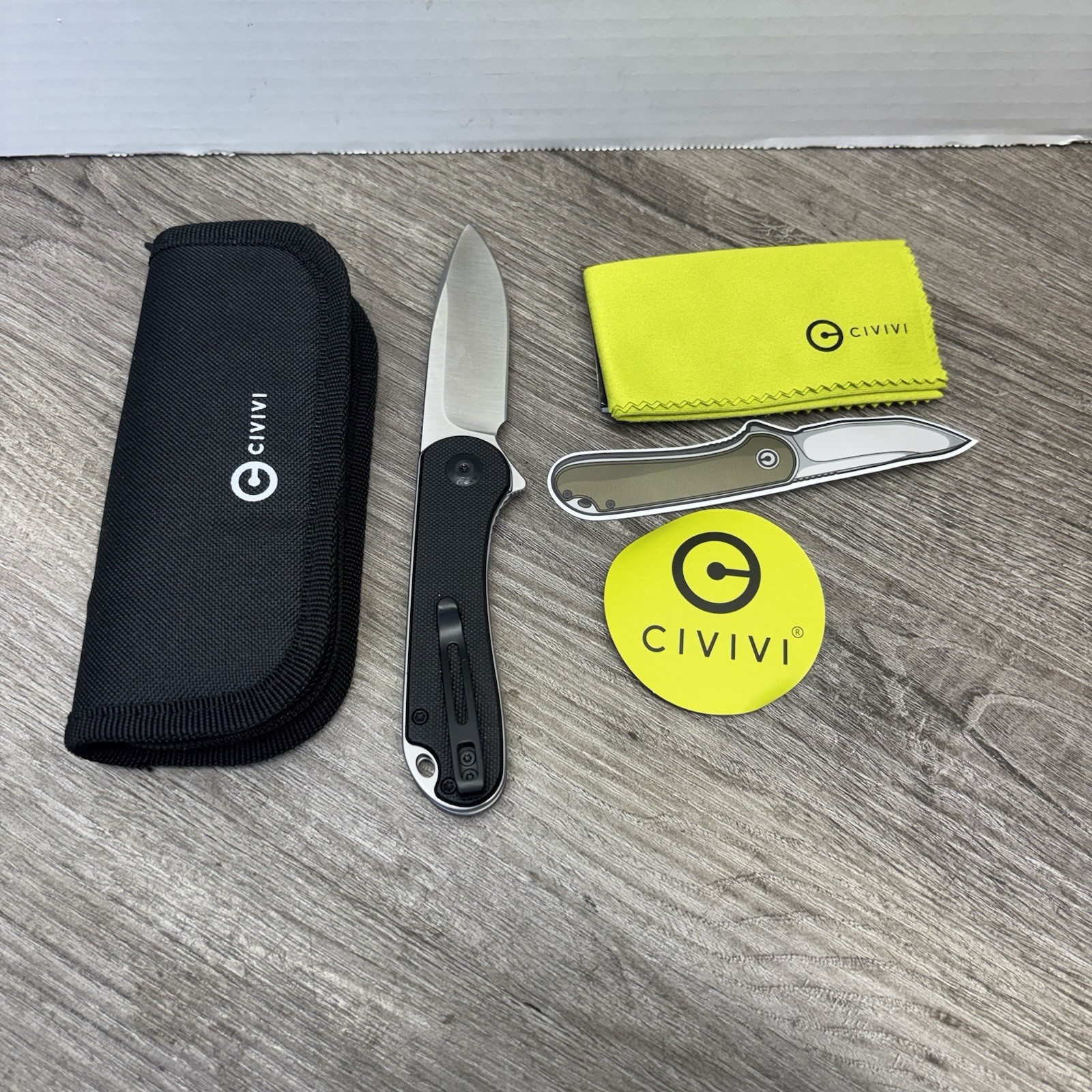 Civivi Elementum Folding Knife 2.96in D2 Steel Black G10 Handles C907A