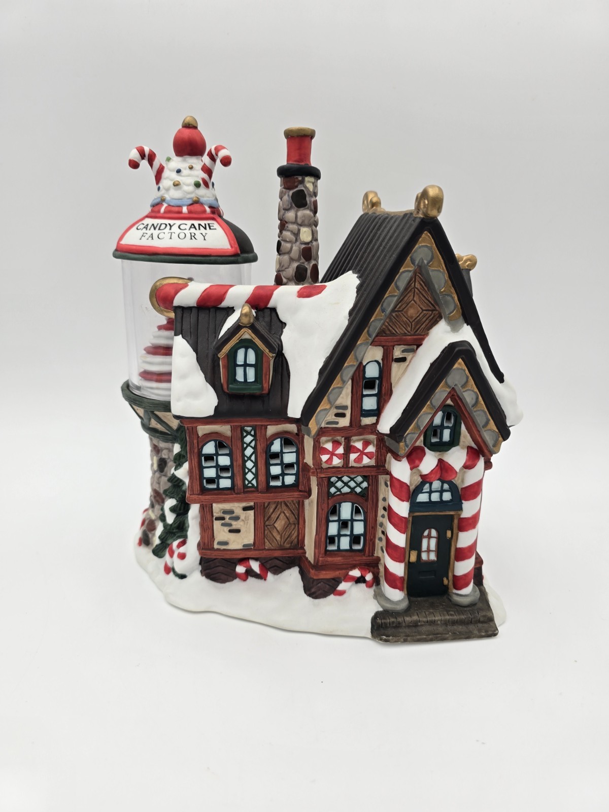 Vtg Kirkland North Pole Christmas Village Candy Cane Factory 59979 No Light Cord