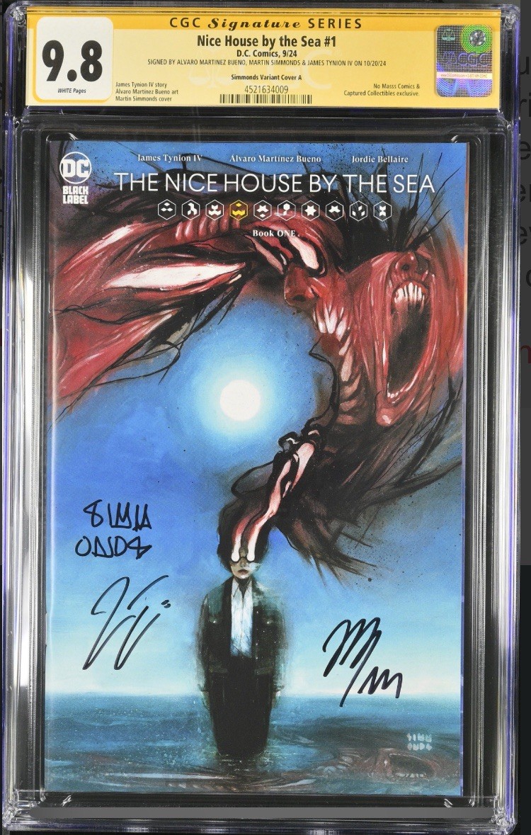 Nice House by the Sea #1 CGC 9.8 SS signed by Tynion , Simmonds, Martinez 3x sig
