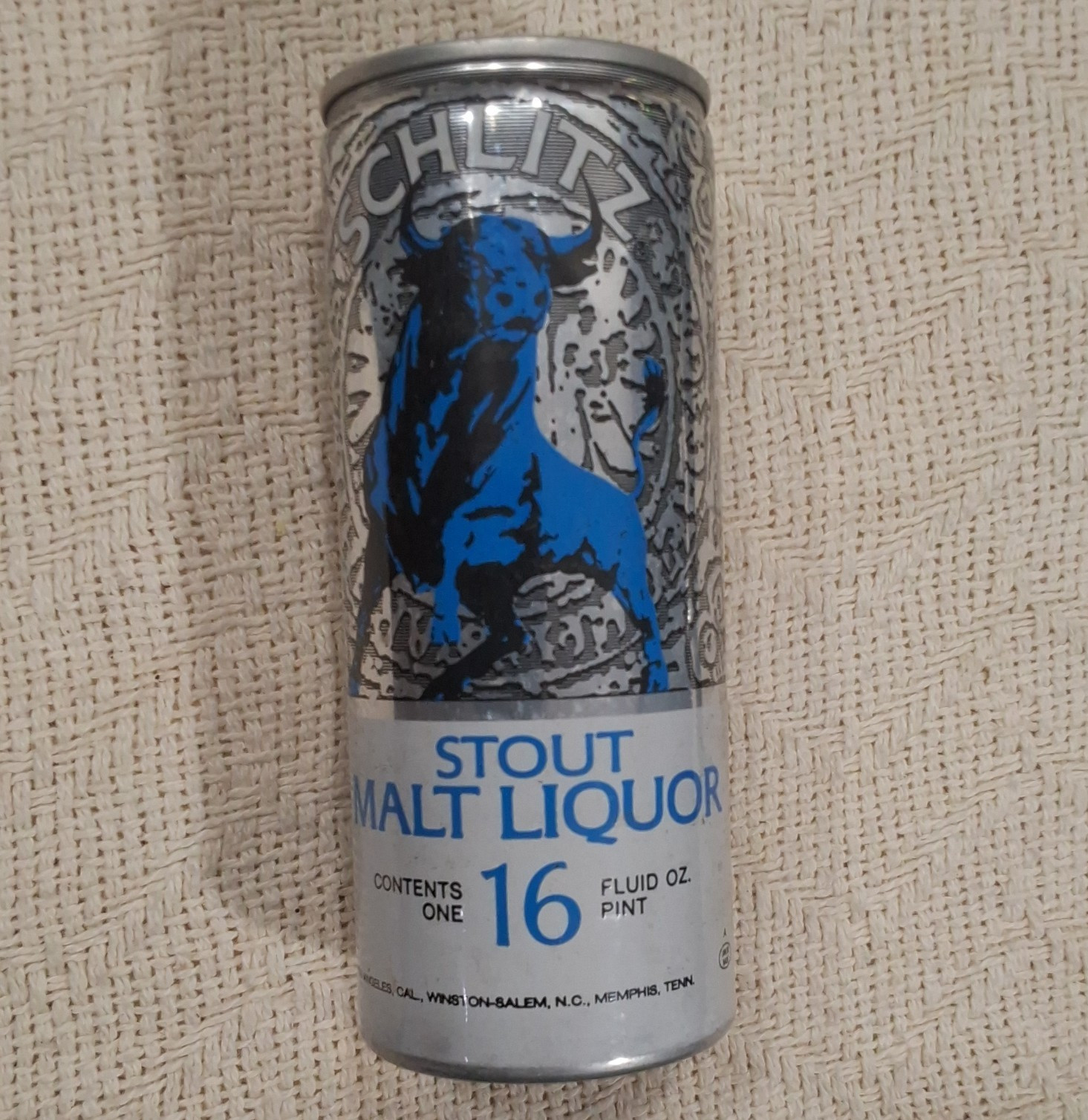 Schlitz Stout Malt Liquor Beer Can 16 fl oz Pull Tab Breweriana Theme