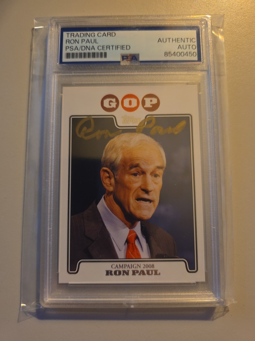 2008 Topps Ron Paul Signed Auto Card PSA/DNA Autographed Republican GOP