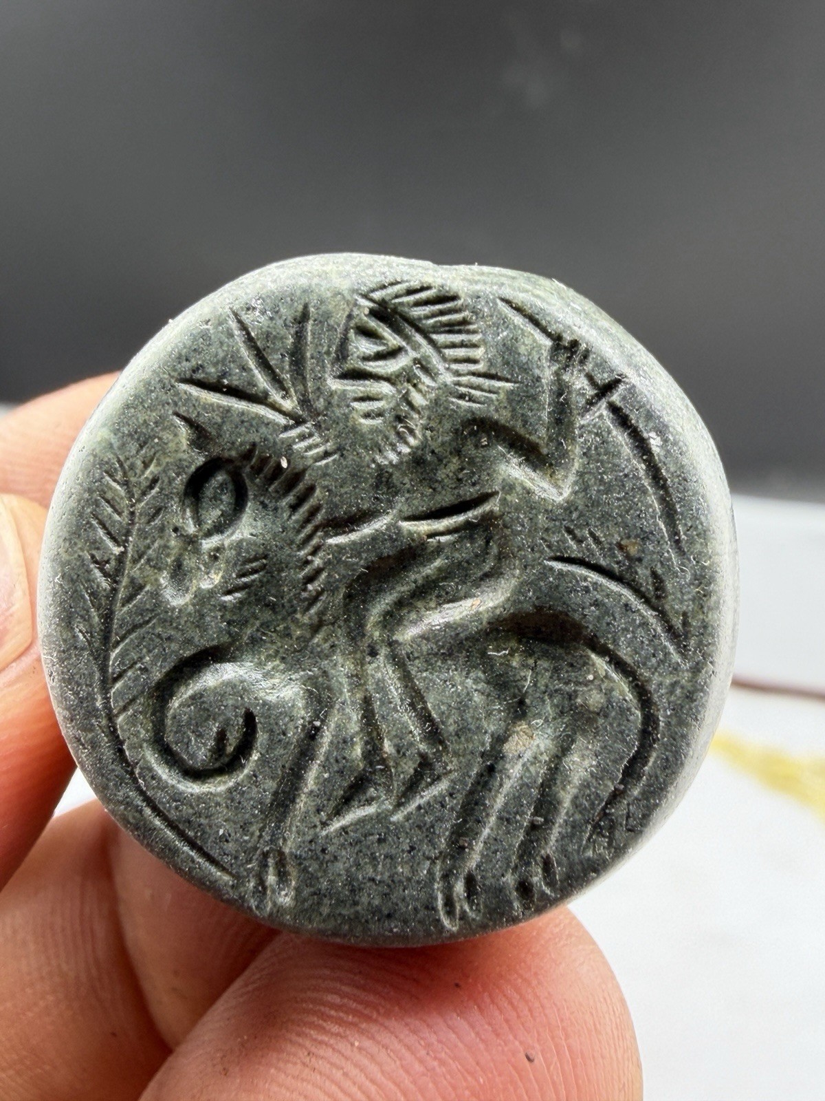 Unique Old Wonderful Roman Intaglio Seal Stone Stamp Bead