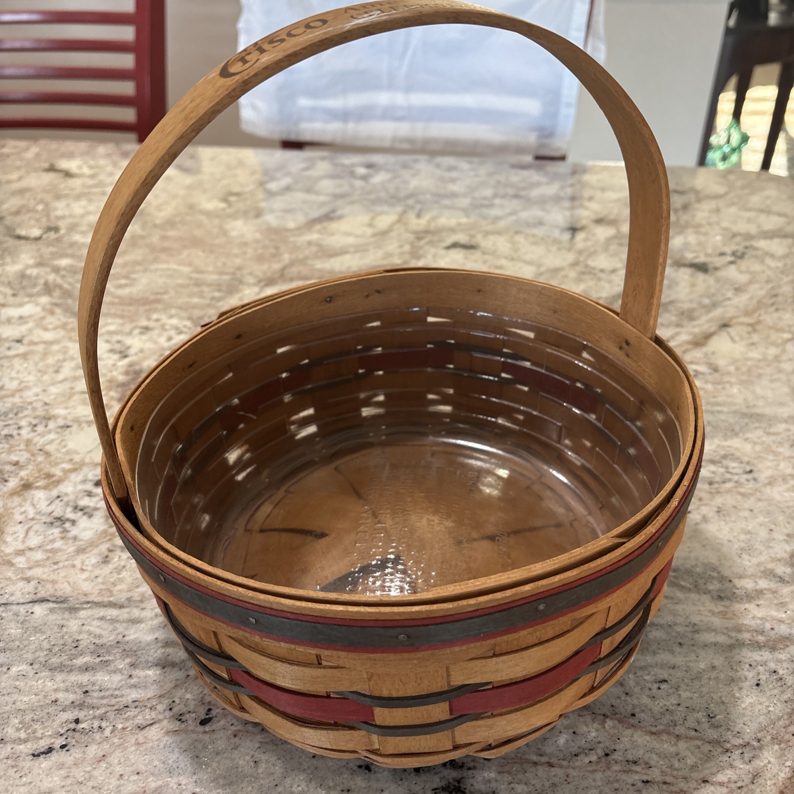 Vintage Longaberger 9” Crisco Cookie Basket 1992 Signed w Liner