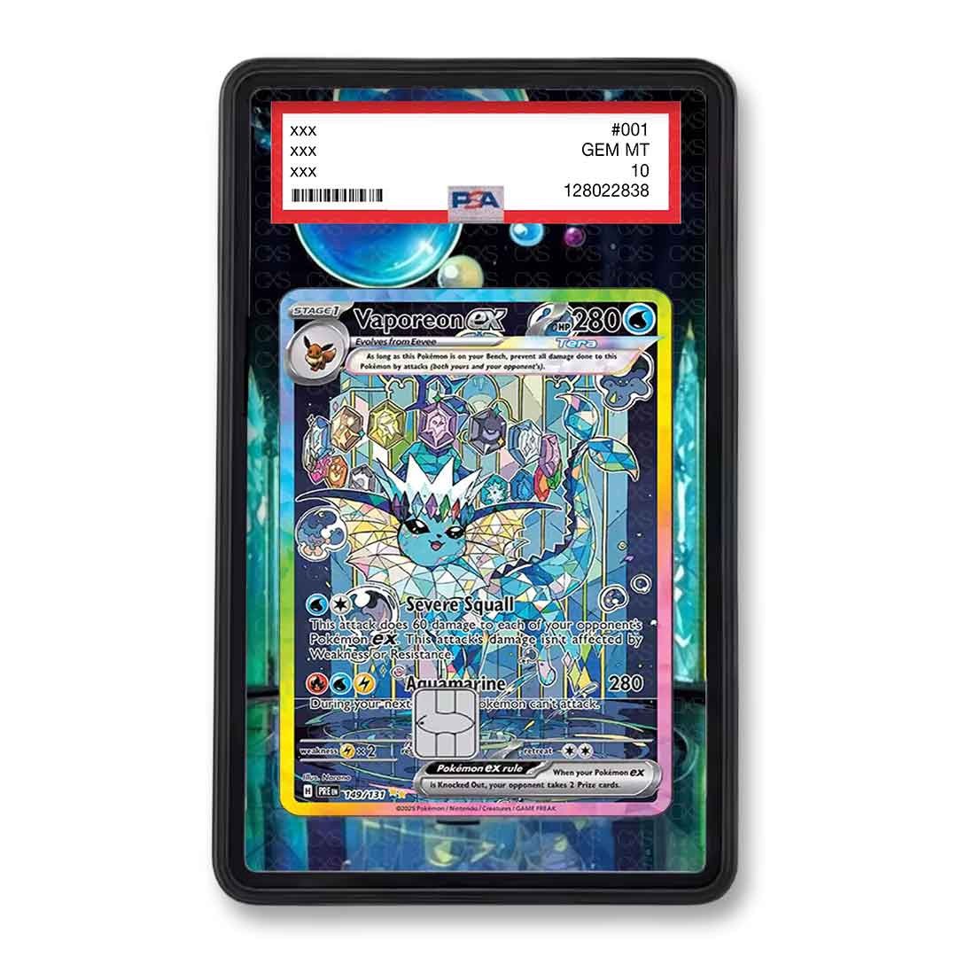 Aquana Vaporeon ex 149/131 Prismatic Evolutions Custom Extended Art Display Case