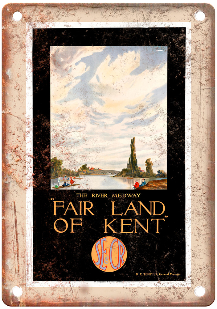 Vintage GRAY Milner Travel Poster Retro Look Sign T1609