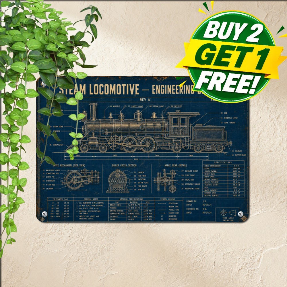 signs dcor steam locomotive steampunk styl